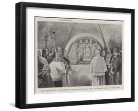 The Reinterment of Columbus in Seville Cathedral, the Last Resting-Place in the Crypt-null-Framed Giclee Print