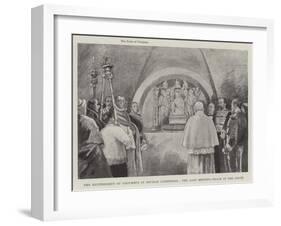 The Reinterment of Columbus in Seville Cathedral, the Last Resting-Place in the Crypt-null-Framed Giclee Print