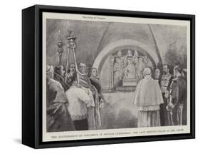 The Reinterment of Columbus in Seville Cathedral, the Last Resting-Place in the Crypt-null-Framed Stretched Canvas