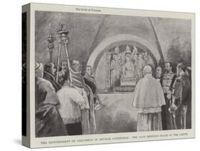 The Reinterment of Columbus in Seville Cathedral, the Last Resting-Place in the Crypt-null-Stretched Canvas