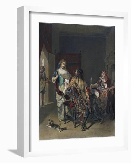 The Rejected Proposal. Wine Glass-Jan Verkolje-Framed Giclee Print