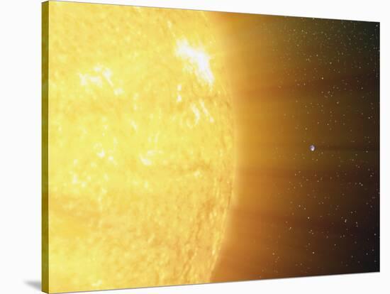 The Relative Sizes of the Sun And the Earth-Stocktrek Images-Stretched Canvas