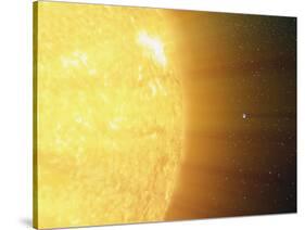 The Relative Sizes of the Sun And the Earth-Stocktrek Images-Stretched Canvas