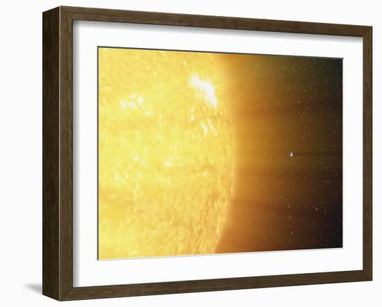 The Relative Sizes of the Sun And the Earth-Stocktrek Images-Framed Premium Photographic Print