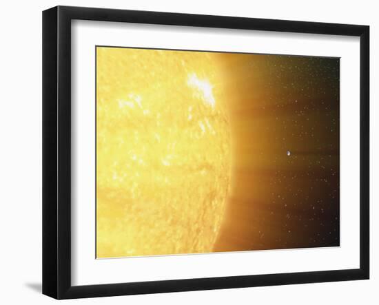 The Relative Sizes of the Sun And the Earth-Stocktrek Images-Framed Premium Photographic Print