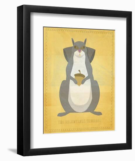 The Relentless Squirrel-John Golden-Framed Giclee Print