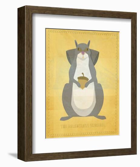 The Relentless Squirrel-John Golden-Framed Giclee Print