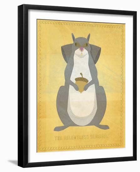 The Relentless Squirrel-John W^ Golden-Framed Art Print