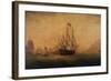 The Relief of Gibraltar by Admiral Lord Howe, 11th October 1782-Captain William Elliott-Framed Giclee Print