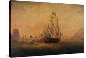 The Relief of Gibraltar by Admiral Lord Howe, 11th October 1782-Captain William Elliott-Stretched Canvas