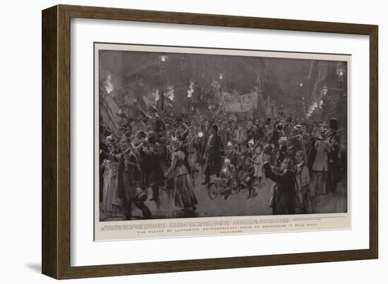 The Relief of Ladysmith, Extraordinary Scene of Enthusiasm in Pall Mall-Frederic De Haenen-Framed Giclee Print