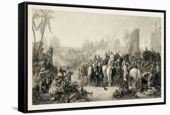 The Relief of Lucknow, and the Triumphant Meeting of Havelock, Outram and Sir Colin Campbell, 1862-Thomas Jones Barker-Framed Stretched Canvas