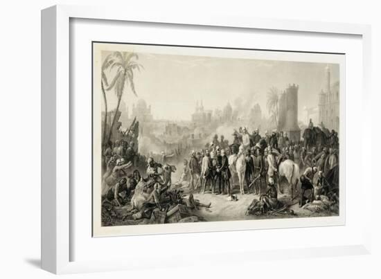 The Relief of Lucknow, and the Triumphant Meeting of Havelock, Outram and Sir Colin Campbell, 1862-Thomas Jones Barker-Framed Giclee Print