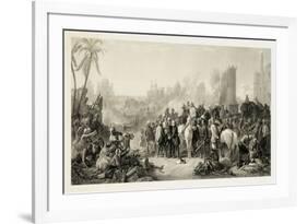 The Relief of Lucknow, and the Triumphant Meeting of Havelock, Outram and Sir Colin Campbell, 1862-Thomas Jones Barker-Framed Giclee Print