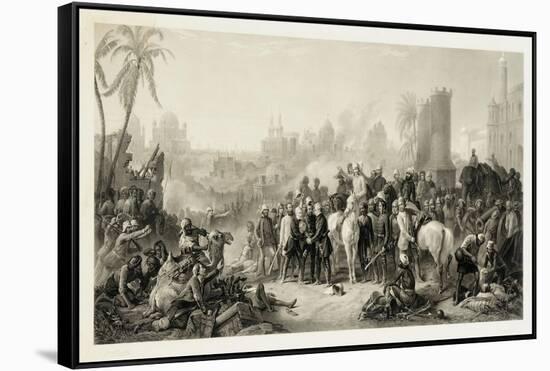 The Relief of Lucknow, and the Triumphant Meeting of Havelock, Outram and Sir Colin Campbell, 1862-Thomas Jones Barker-Framed Stretched Canvas