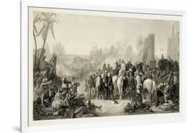 The Relief of Lucknow, and the Triumphant Meeting of Havelock, Outram and Sir Colin Campbell, 1862-Thomas Jones Barker-Framed Giclee Print