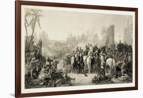 The Relief of Lucknow, and the Triumphant Meeting of Havelock, Outram and Sir Colin Campbell, 1862-Thomas Jones Barker-Framed Giclee Print