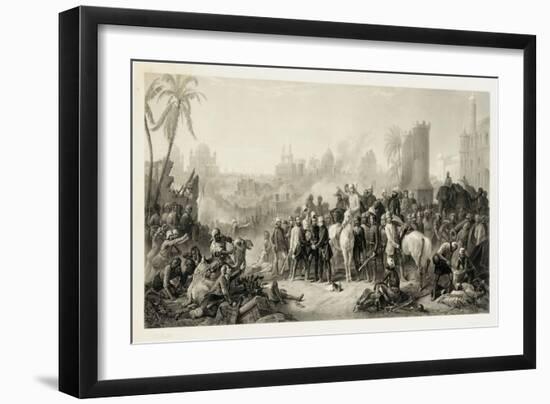 The Relief of Lucknow, and the Triumphant Meeting of Havelock, Outram and Sir Colin Campbell, 1862-Thomas Jones Barker-Framed Premium Giclee Print