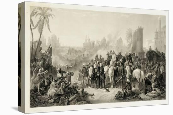 The Relief of Lucknow, and the Triumphant Meeting of Havelock, Outram and Sir Colin Campbell, 1862-Thomas Jones Barker-Stretched Canvas