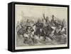 The Relief of Suakin, Charge of the 20th Hussars on the Enemy's Cavalry in the Action at Gemeizeh-Richard Caton Woodville II-Framed Stretched Canvas