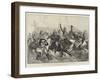 The Relief of Suakin, Charge of the 20th Hussars on the Enemy's Cavalry in the Action at Gemeizeh-Richard Caton Woodville II-Framed Giclee Print