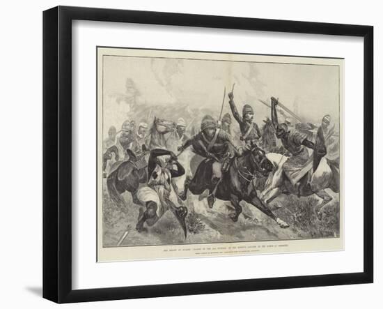 The Relief of Suakin, Charge of the 20th Hussars on the Enemy's Cavalry in the Action at Gemeizeh-Richard Caton Woodville II-Framed Giclee Print