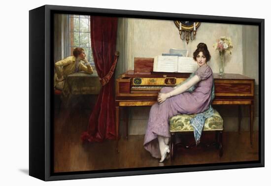 The Reluctant Pianist-William A. Breakspeare-Framed Stretched Canvas