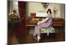 The Reluctant Pianist-William A. Breakspeare-Mounted Giclee Print