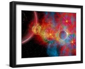 The Remains of a Supernova Give Birth to New Stars-Stocktrek Images-Framed Photographic Print