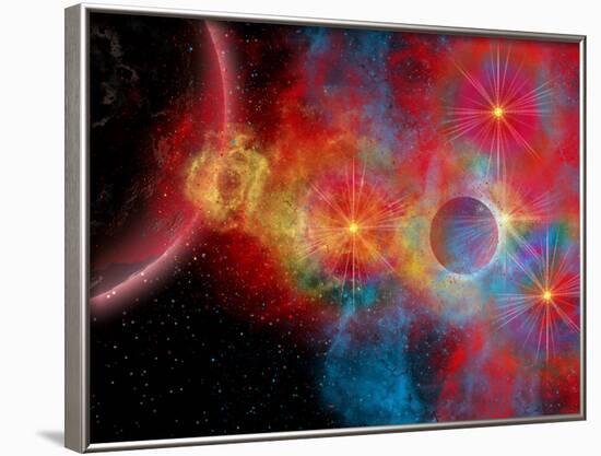 The Remains of a Supernova Give Birth to New Stars-Stocktrek Images-Framed Photographic Print