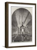 The Remains of the Duke of Wellington Lying in State in the Hall of Chelsea Hospital-null-Framed Giclee Print