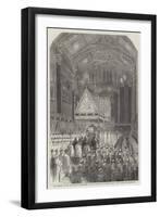 The Remains of the Late Earl of Shrewsbury Lying in State, in St Peter's Chapel, Alton Towers-null-Framed Giclee Print