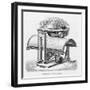 The Remarkable Typewriter Invented by Rasmus Hans Malling Johan Hansen in 1865-Louis Poyet-Framed Art Print