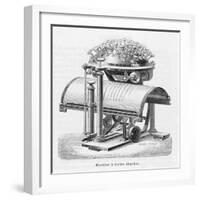 The Remarkable Typewriter Invented by Rasmus Hans Malling Johan Hansen in 1865-Louis Poyet-Framed Art Print
