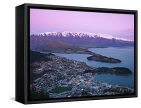 The Remarkables, Lake Wakatipu and Queenstown, Central Otago, South Island, New Zealand-Doug Pearson-Framed Stretched Canvas