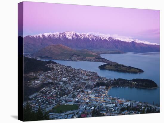 The Remarkables, Lake Wakatipu and Queenstown, Central Otago, South Island, New Zealand-Doug Pearson-Stretched Canvas