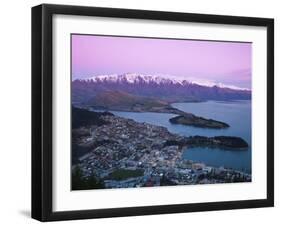 The Remarkables, Lake Wakatipu and Queenstown, Central Otago, South Island, New Zealand-Doug Pearson-Framed Photographic Print