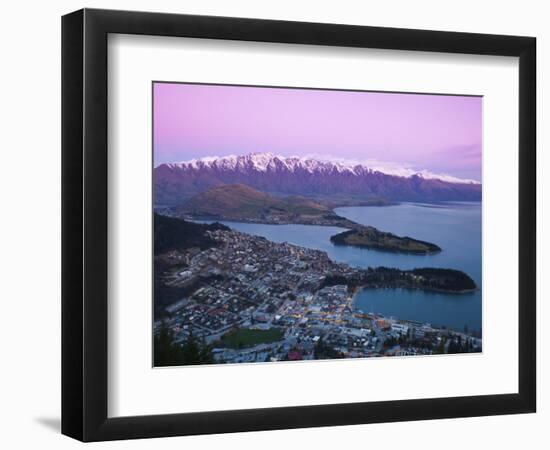 The Remarkables, Lake Wakatipu and Queenstown, Central Otago, South Island, New Zealand-Doug Pearson-Framed Photographic Print