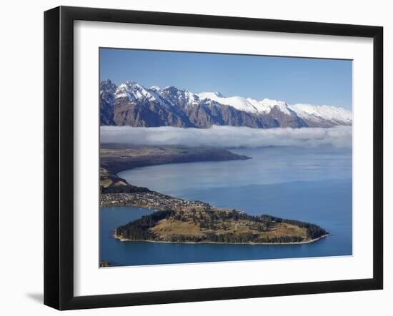 The Remarkables, Lake Wakatipu, and Queenstown, South Island, New Zealand-David Wall-Framed Photographic Print