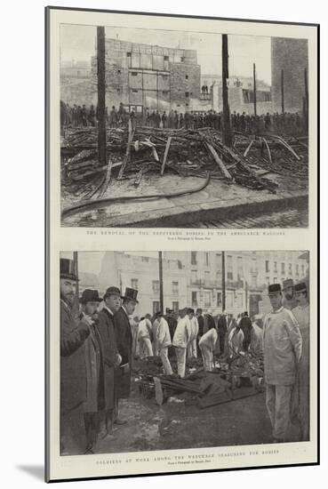 The Removal of the Recovered Bodies to the Ambulance Waggons-null-Mounted Giclee Print