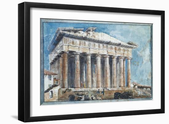 The Removal of the Sculptures from the Pediments of the Parthenon-Sir William Gell-Framed Giclee Print