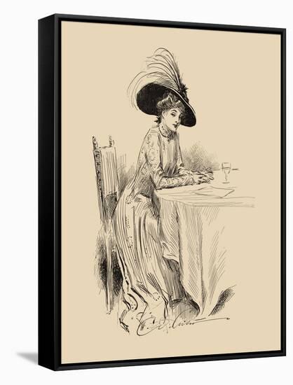 The Rendez-Vous-Charles Dana Gibson-Framed Stretched Canvas