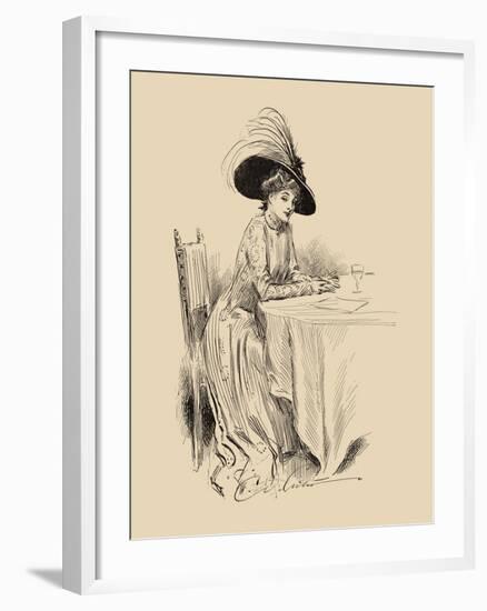 The Rendez-Vous-Charles Dana Gibson-Framed Art Print