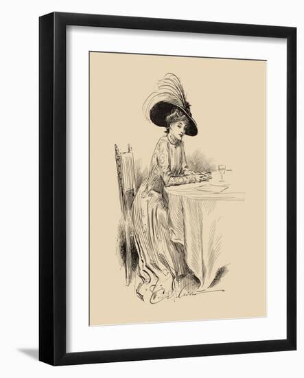 The Rendez-Vous-Charles Dana Gibson-Framed Art Print