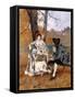 The Rendez-Vous-Emile August Pinchart-Framed Stretched Canvas