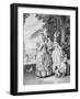 The Rendezvous at Marly-Jean-Michel Moreau the Younger-Framed Giclee Print