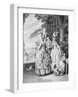 The Rendezvous at Marly-Jean-Michel Moreau the Younger-Framed Giclee Print