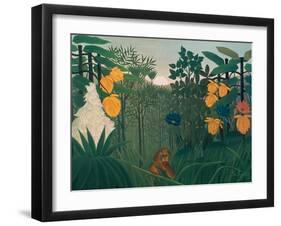 The Repast of the Lion, about 1907-Henri Rousseau-Framed Giclee Print