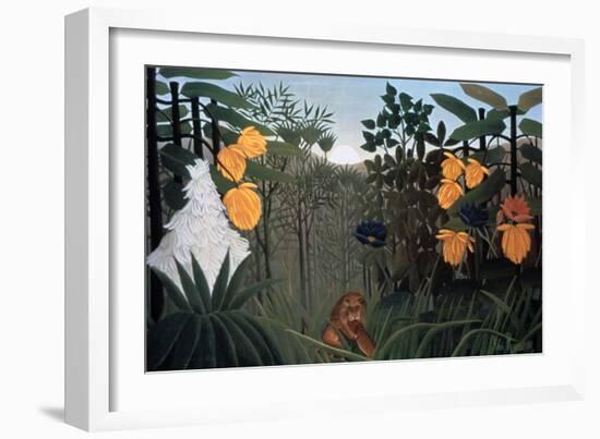 The Repast of the Lion, C1907-Henri Rousseau-Framed Giclee Print