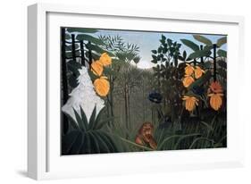 The Repast of the Lion, C1907-Henri Rousseau-Framed Giclee Print